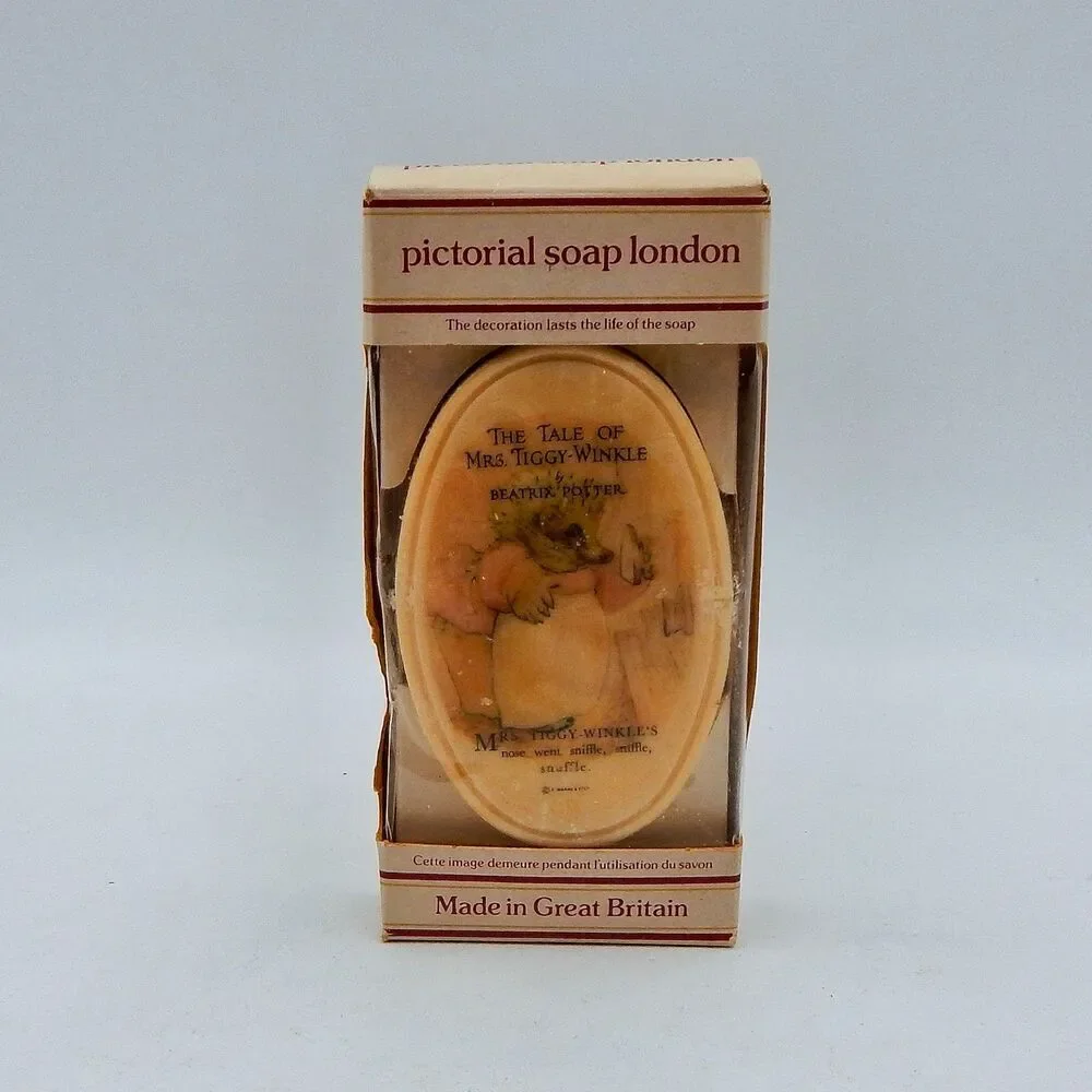 Vintage Beatrix Potter Mrs Tiggy-Winkle Boxed Pictorial Soap Great Britain